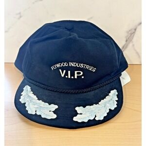 Vintage Crowd Caps Plywood Industries VIP Rope Snapback Hat Black USA Cap